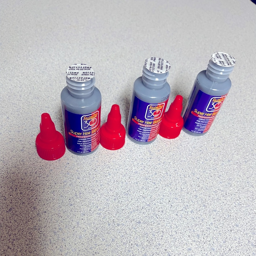 30 second super hair bond glue (set of three)